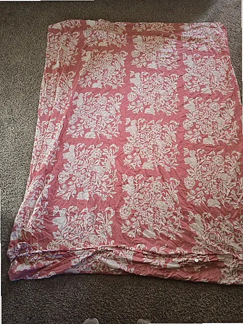 2: Lands End Pink Damask Duvet Cover Full Queen X2