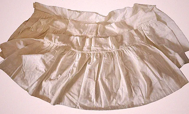 Anichini Euro Bed Skirt Set - 2x-82"x20" 1x-64"x20" Cream Striped Damask USA