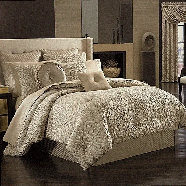 Astoria Sand 4 Piece Comforter Set Damask By J Queen