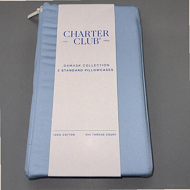 Charter Club Damask Collection 2pk Standard Pillowcases- Blue- New
