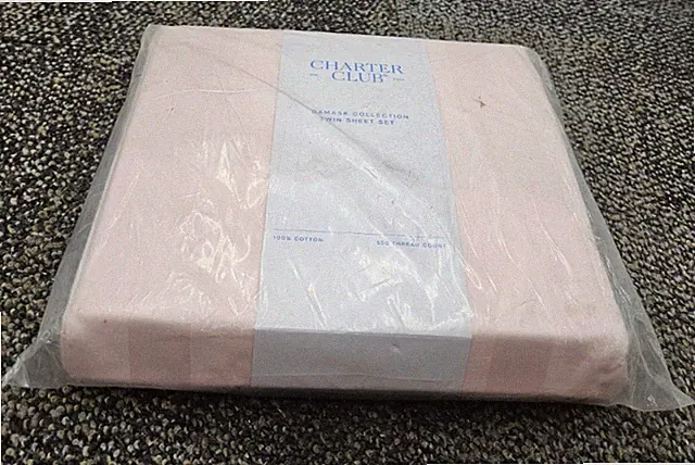 Charter Club Damask Stipe 550 Twin Sheet, 100% Cotton 550 Thread Count DMSK 550