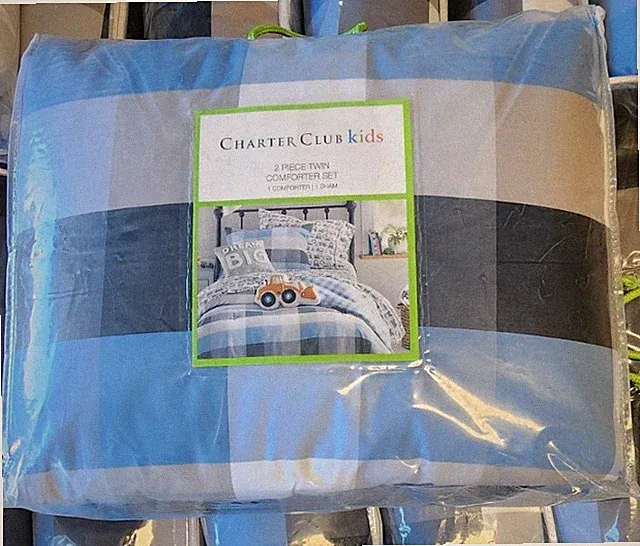 Charter Club Damask Stripe 2-Piece Comforter Set Twin