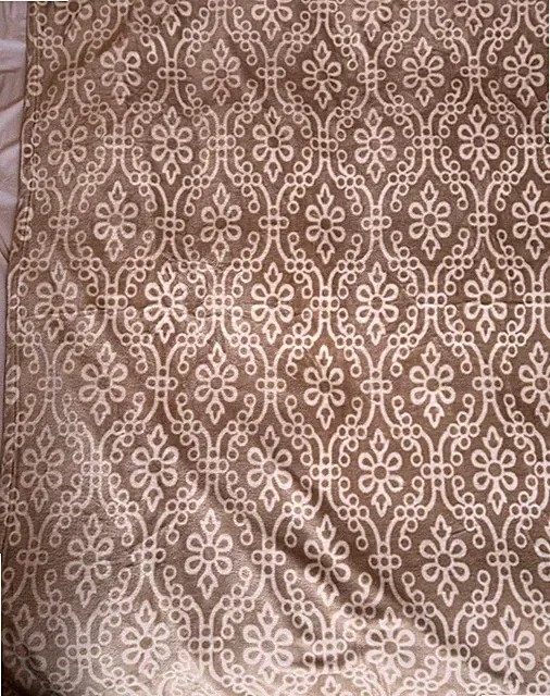 Cozy Elegance Bundle: Floral Damask & Brenton Stripe Throw Blanket (50” X 60”)