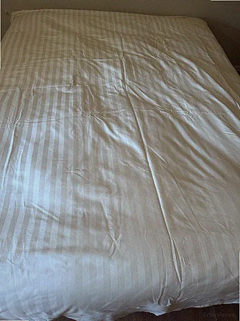 Damask By Charter Club Full/Queen Duvet Cover Ivory Tone on Tone Stripe