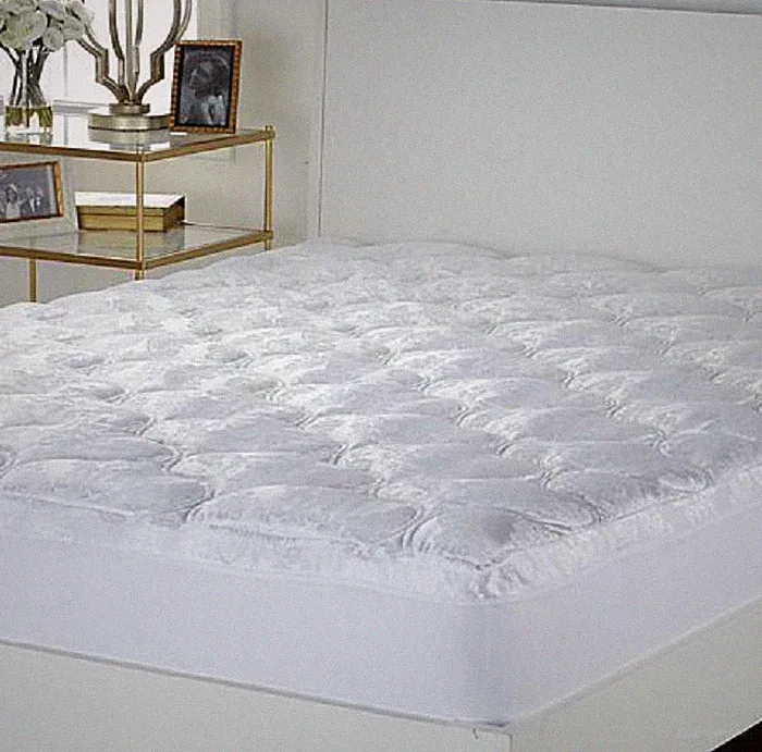 Highgate Manor Jacquard Damask Mattress Pad, white, Size Twin