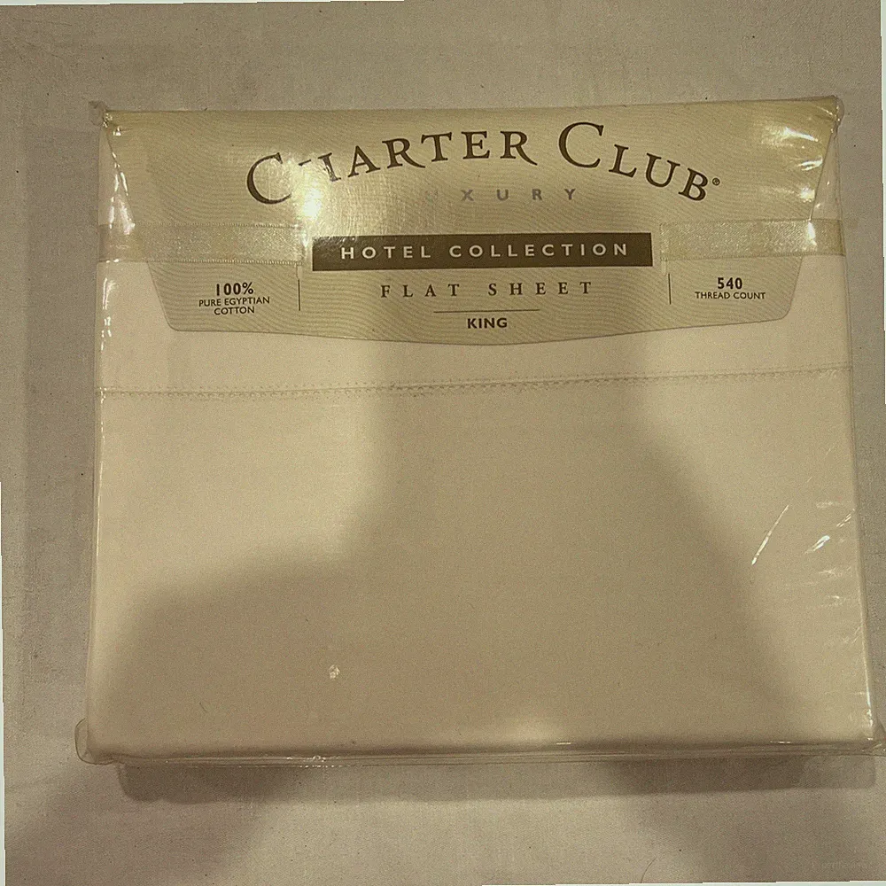 King Flat Sheet DAMASK 550 Thread Count Solid Charter Club