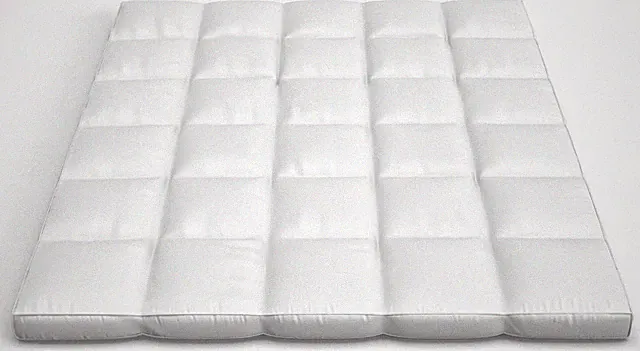 King Size 2-Inch Duck Feather Mattress Topper with Cotton Cover - White